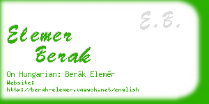 elemer berak business card